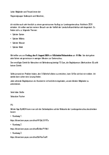 Landesgartenschau Kirchheim 2024 Flyer Einladung Ausflug Landesgartenschau Kirchheim