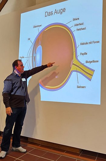Markus Bernrieder erklärt das Auge