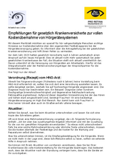 Empfehlungen für gesetzlich Krankenversicherte zur vollen Kostenübernahme von Hörgerätesystemen