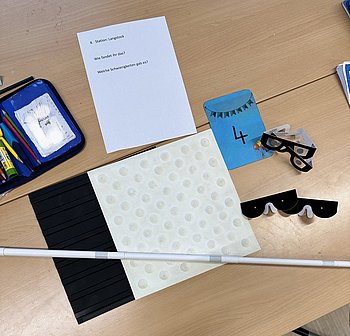 Langstock und Musterplatten für Leitsysteme