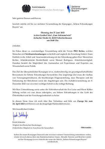 Einladung_ProRetina_Schrobenhasuen.pdf Einladung zur Bardet-Biedl-Veranstaltung der Kampagne "Seltene Erkrankungen Bayern"