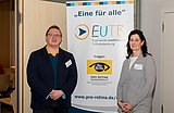 Das EUTB Team: LInks Sylvester Sache-Schüler, rechts Inge Kreb-Kiwitt, dazwischen ein Poster der EUTB