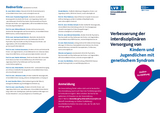 Flyer zur Fortbildungsreihe Verbesserung der interdisziplinären Versorgung von Kindern und Jugendlichen mit genetischem Syndrom