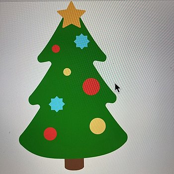 Bild eines Weihnachtsbaums mit bunten Kugeln