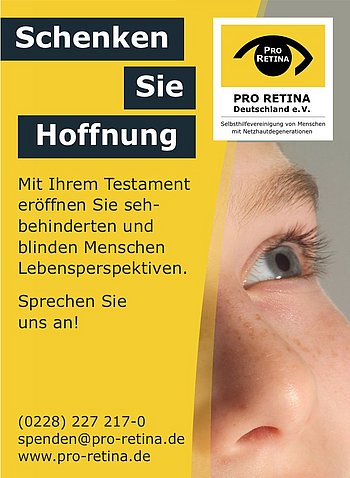 Anzeigenmotiv "Schenken Sie Hoffnung"