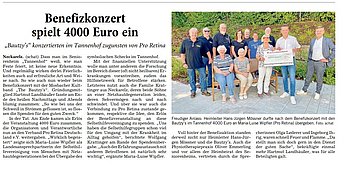 Benefizkonzert Tannenhof