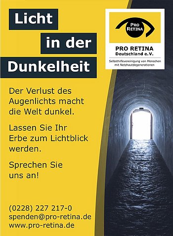 Anzeigenmotiv "Licht in der Dunkelheit"