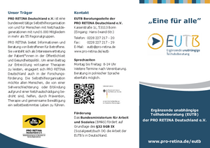 Ergänzende unabhängige Teilhabeberatung (EUTB®) der PRO RETINA Ergänzende unabhängige Teilhabeberatung (EUTB®) der PRO RETINA